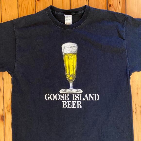 Vintage Early Y2K Goose Island IPA Goose Down XL Graphic Tee - Picture 2 of 5